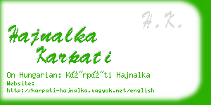 hajnalka karpati business card